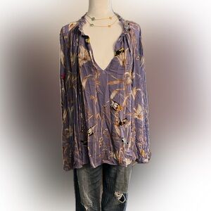 Banana Republic Extra Large Lavender Feminine Blouse